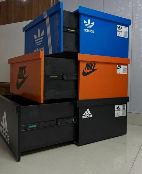 adidas gazelle silver green womens Adidas XXXL shoe box storage chest drawer genuine sneaker freaker  Vintage  Luxury